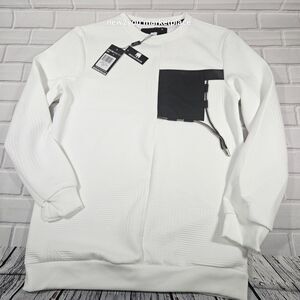 NWT American Stitch Men’s Pullover Sweatshirt White size large, longsleeve